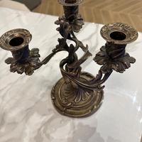 Candelabro vintage  in ottone stile barocco