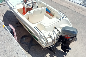 Barca con motore fuoribordo