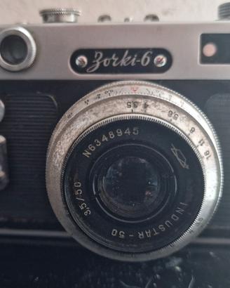 Fotocamera Vintage Zorki 6  con custodia