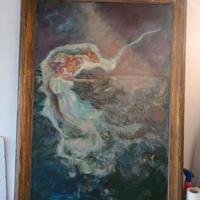 quadro pittura ad olio su tela mariot marika 1981