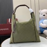 Borsa tote media verde Gucci