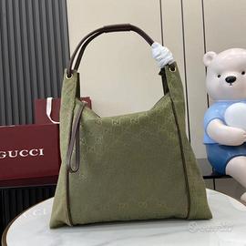 Borsa tote media verde Gucci