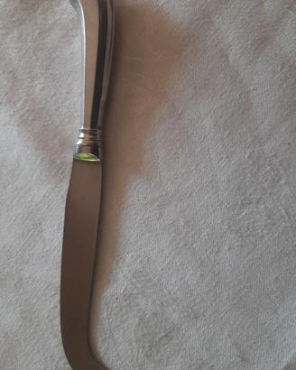 Coltello formaggio due punte argento 800 san marco