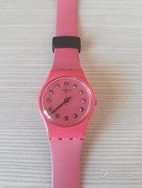 orologio swatch doppio giro rosa