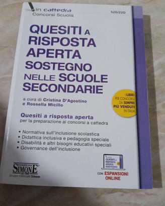Quesiti a risposta aperta sostegno nelle scuole se