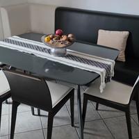 tavolo di design in vetro con 4 sedie + divanetto