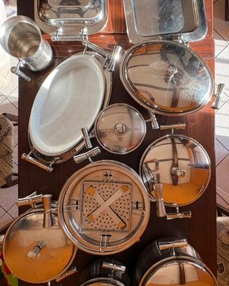 Batteria pentole in accaio inox 18/10 e accessori