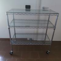 SCAFFALE IN ACCIAIO CROMATO