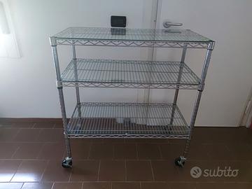 SCAFFALE IN ACCIAIO CROMATO