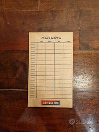 Vecchio blocco segnapunti Canasta logo Cinzano