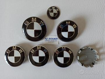 Set stemma coprimozzo Bianco Nero Bmw Serie 1 3 4