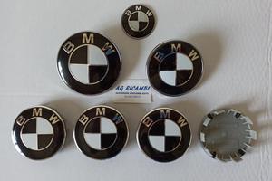 Set stemma coprimozzo Bianco Nero Bmw Serie 1 3 4