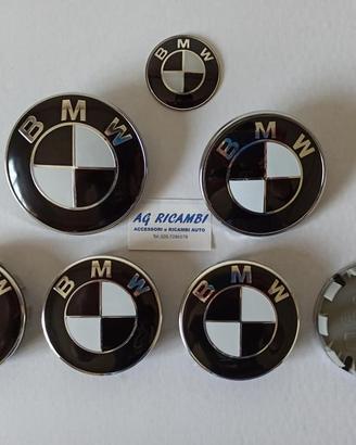 Set stemma coprimozzo Bianco Nero Bmw Serie 1 3 4