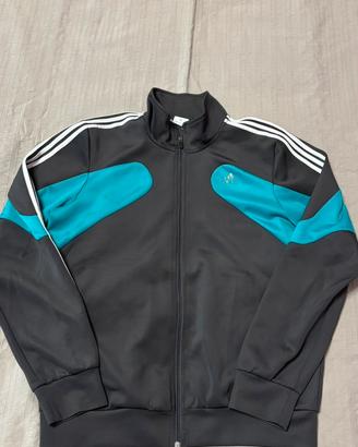 Giacca Tuta Adidas Grigia e Turchese - XL donna