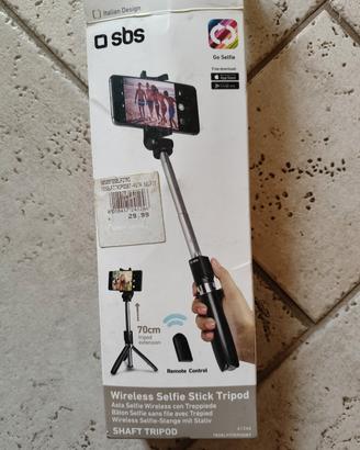 Wireless selfie stick tripod