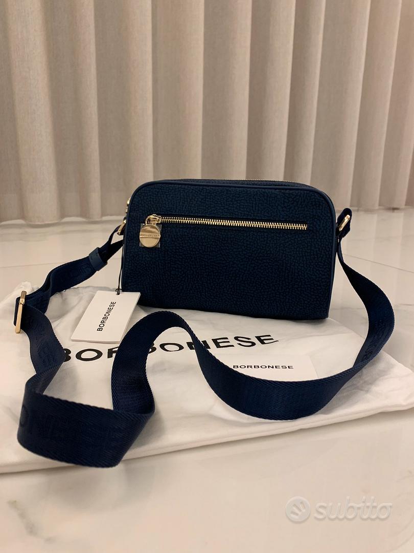 Borsa Borbonese blu a tracolla Abbigliamento e Accessori In