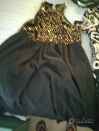 vestito a giro nero con paiette