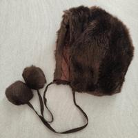 Cappellino vintage bimba in pelliccia sintetica 