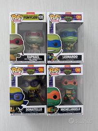 Lotto 4 funko pop tartarughe ninja