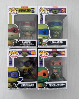 Lotto 4 funko pop tartarughe ninja