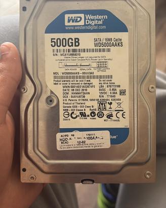Western Digital HDD 500gb