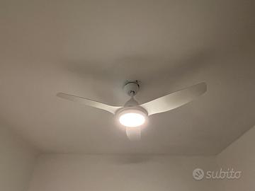 2 Ventilatori da soffitto con telecomando e luce