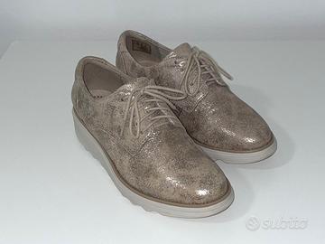 CLARKS scarpe sneakers a zeppa derby tg.36
