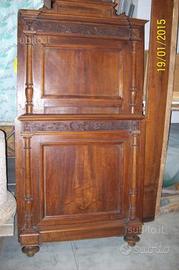 Letto antico in legno singolo