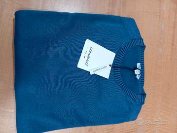Maglia in cotone manica lunga blu  tg S