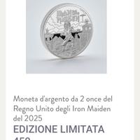 Iron Maiden 2025 UK SILVER PROOF COIN Moneta Regno