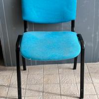 Sedia ufficio 80x 44x 46 azzurra