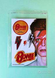 Set "David Bowie" spilla metallo + 3 patch ricamat