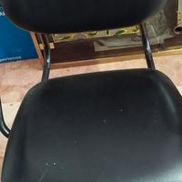 sedia poltrona girevole con braccioli  nera sana