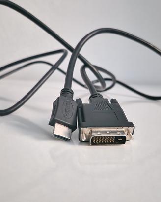 Cavo Adattatore DVI a HDMI Monitor PC Retrogaming