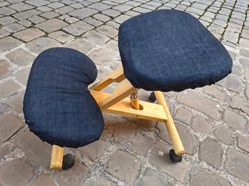 Sgabello Ergonomico  In Legno Massello - Bello