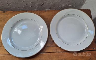 2 piatti da dessert S.C. Richard bordo dorato