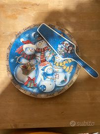 Piatto torta natalizio.