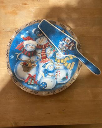 Piatto torta natalizio.