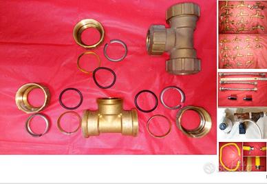Raccordi a TEE ottone per tubi in polietilene 32mm