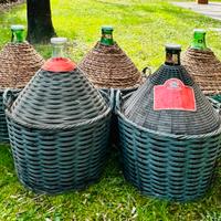 5 damigiane vetro 54 litri, perfetto stato 5€ cad.