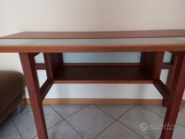 Consolleciliegio con vetro