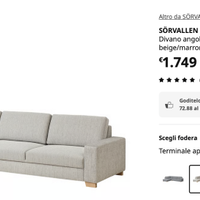 Divano IKEA Sorvallen usato - Solo 450€! (pagato 1