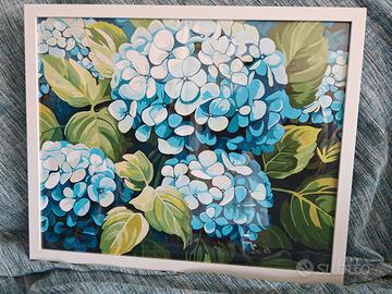 Quadro Ortensie Blu 