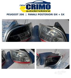 PEUGEOT 206 1998-2009 COPPIA FANALI POSTERIORI TUN