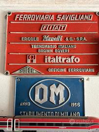 Targhe cimeli fs treni ferrovie