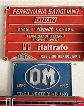 Targhe cimeli fs treni ferrovie