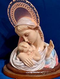 Madonna in ceramica di A. Pannunzio con luce