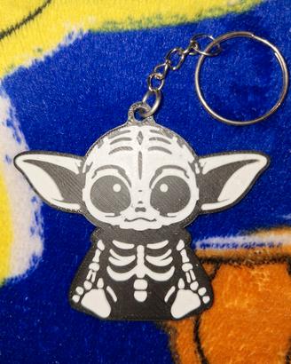 portachiavi baby yoda scheletro