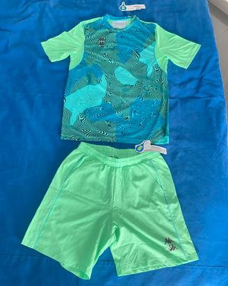 Completo padel t-shirt e pantaloncino Kappa L