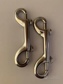 2 moschettoni doppio attacco inox
